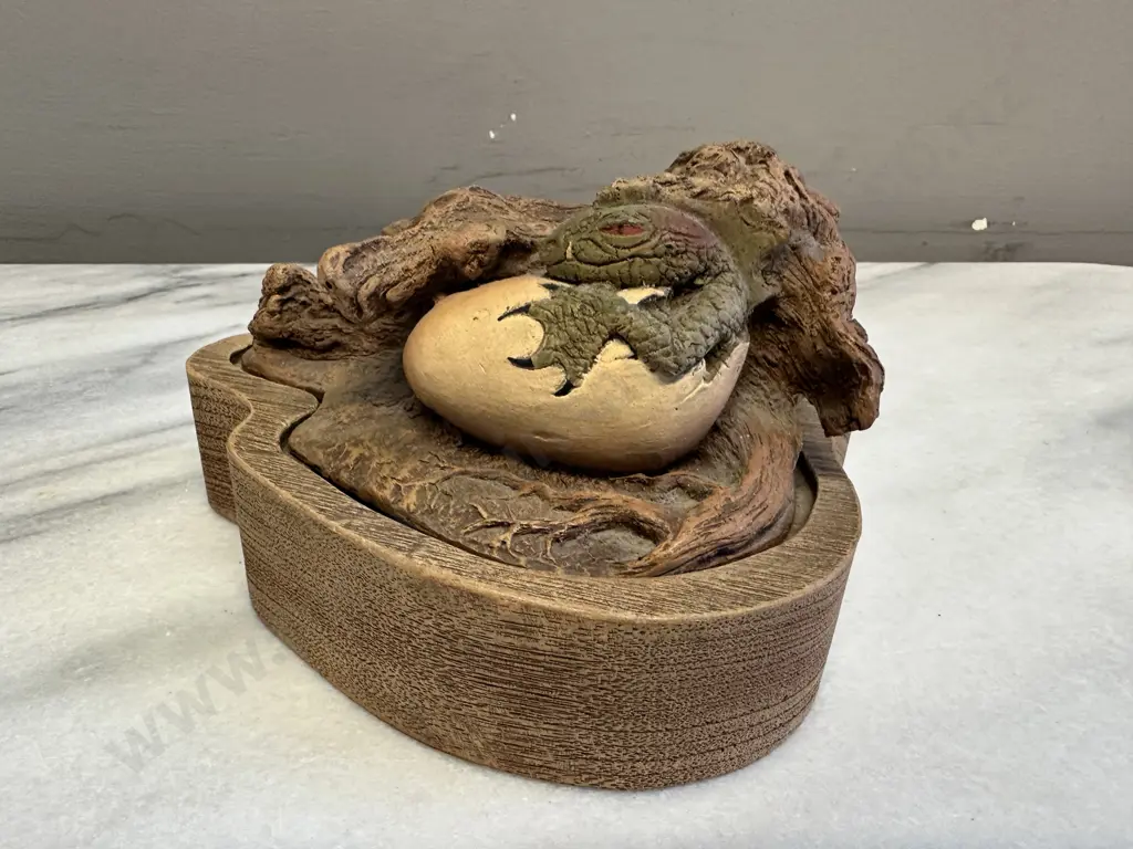 1989 Vintage Cain The Hatching Limited Edition Resin Dragon Trinket Dish 1077/5000 Image 1++